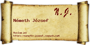 Németh József névjegykártya
